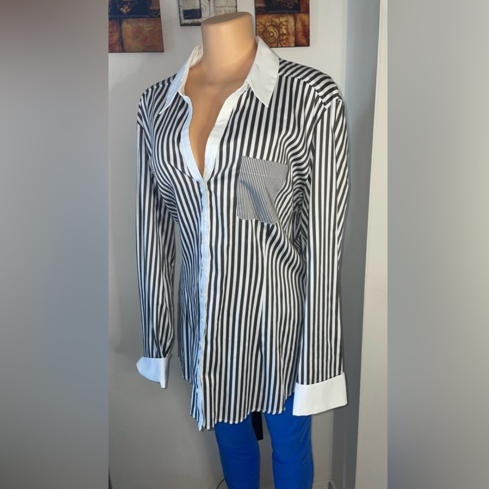 NWT NY & C Long Sleeve Front Closure Button Closing Size XXL - Picture 3 of 10